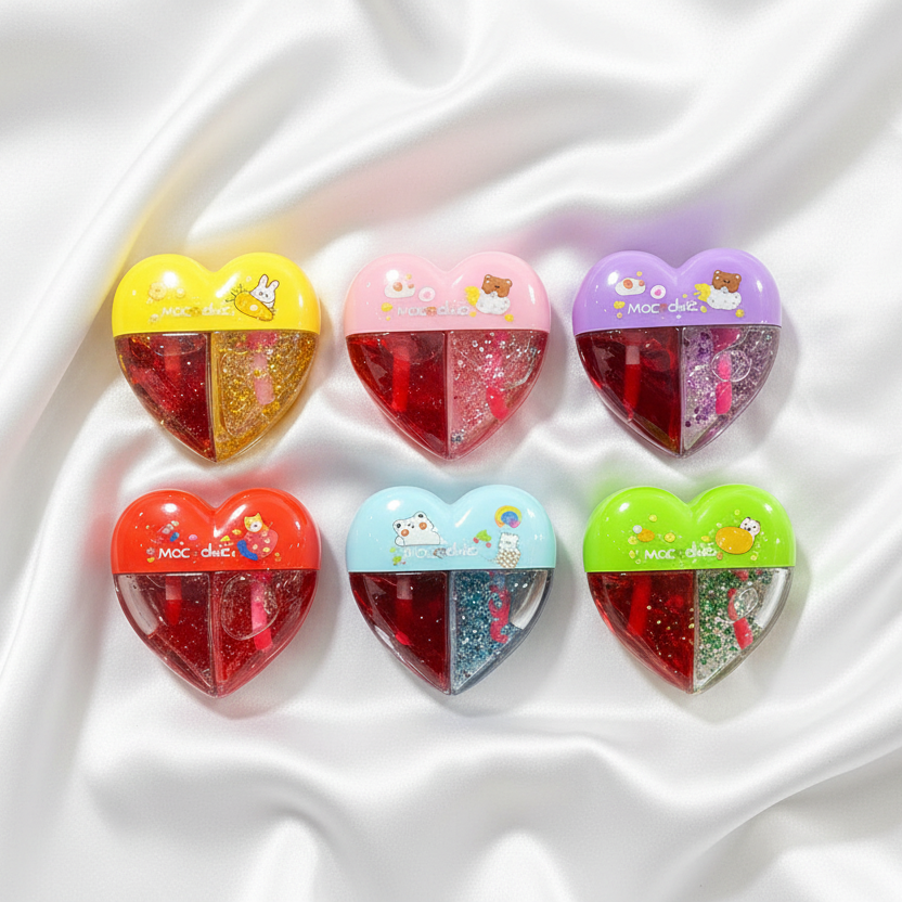 Mocallure 2 in 1 pink shade Lipgloss+Lip tint (6 pcs pack)