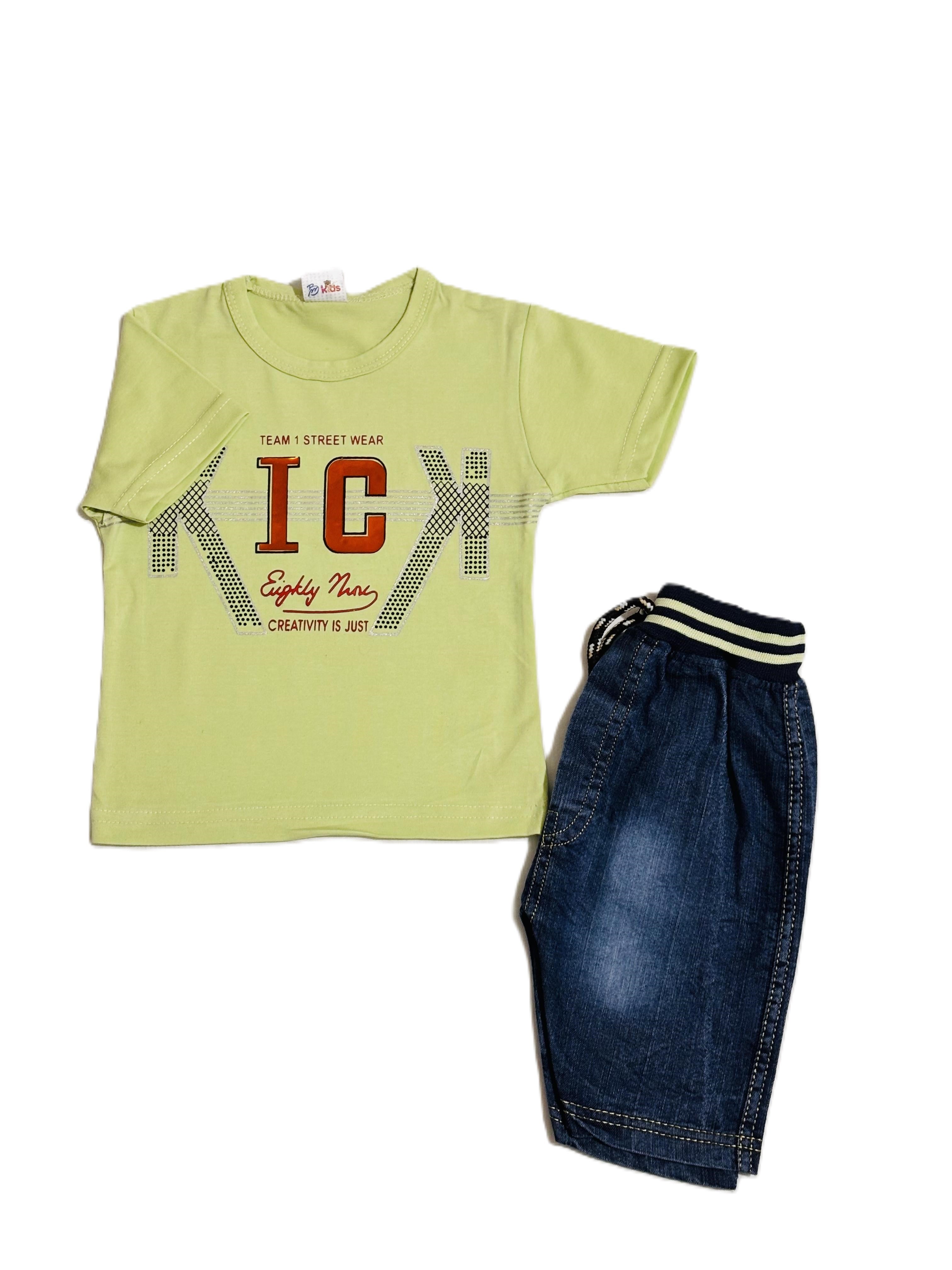 Yellow Kids Boy Shirt with Black Pant – Stylish Outfit