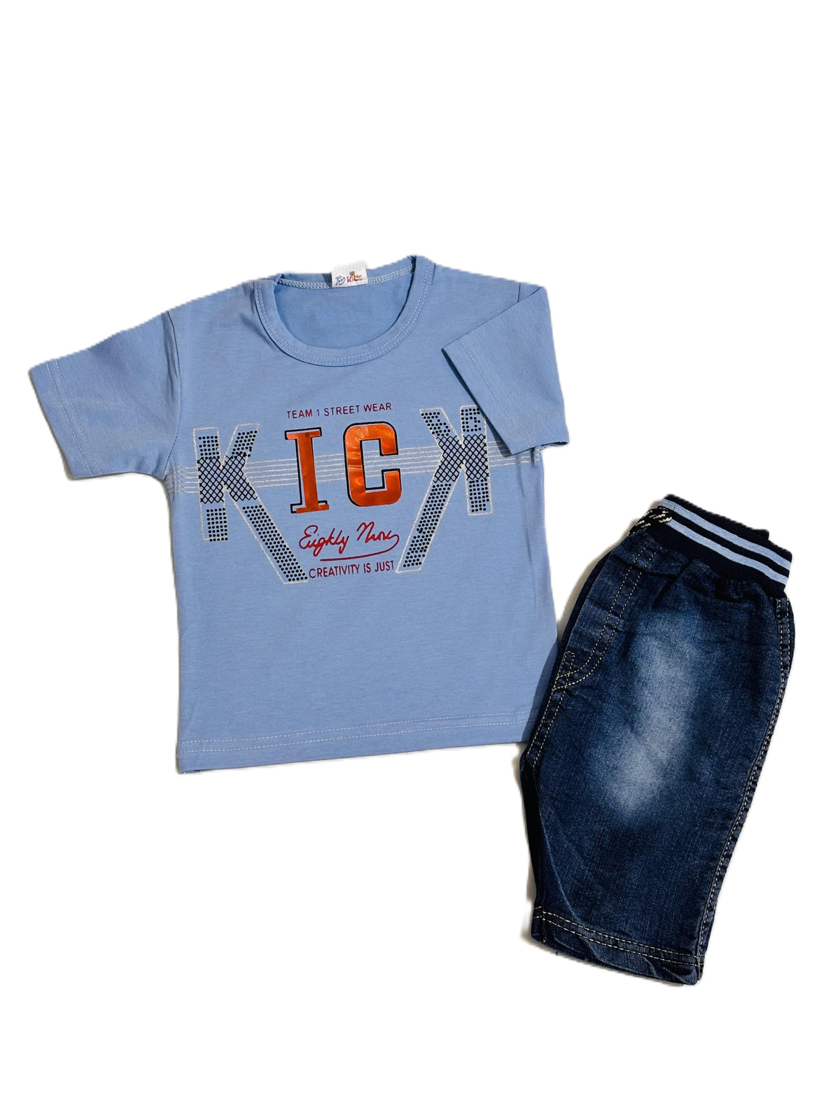 Blue Kids Boy Shirt with Black Pant – Stylish Outfit
