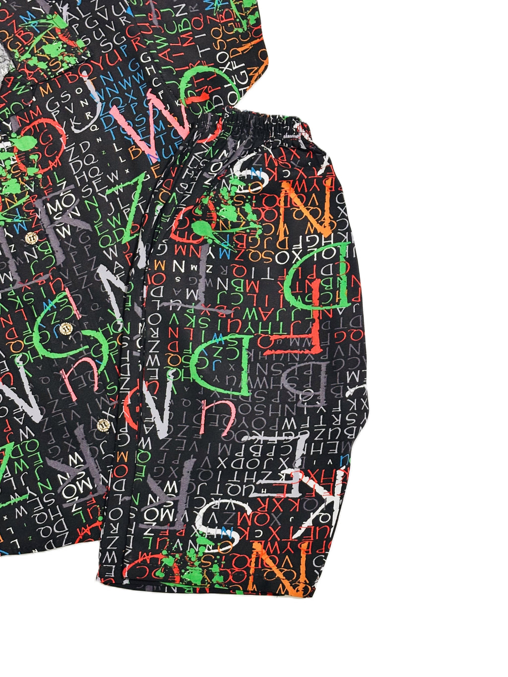 Kids Boy Multi-Color Printed Shirt with Pant Set
