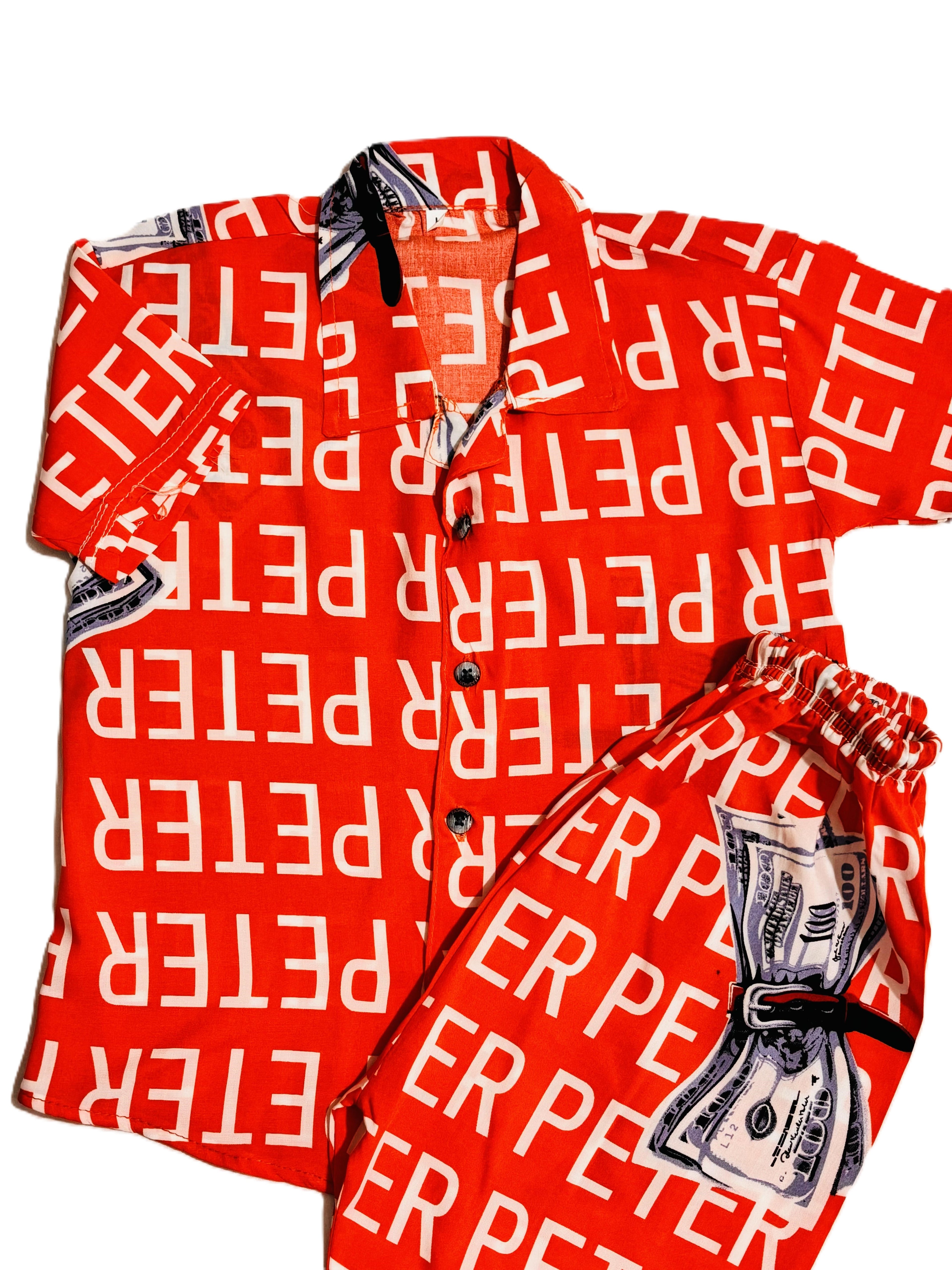 Kids Alphabet Print Shirt with Pant Set – Stylish Outfit