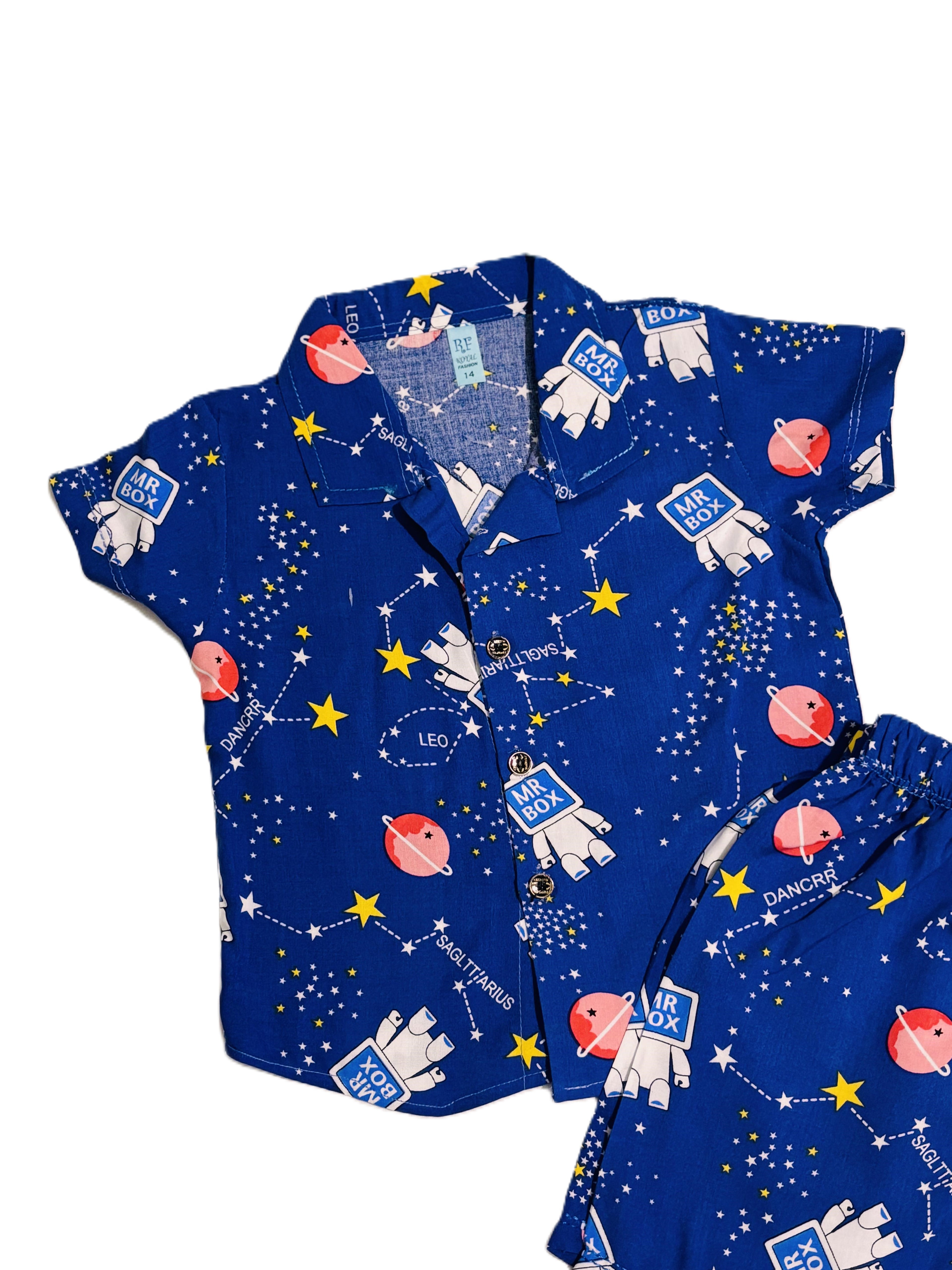 Kids robot Print Shirt with Pant Set – Stylish Outfit