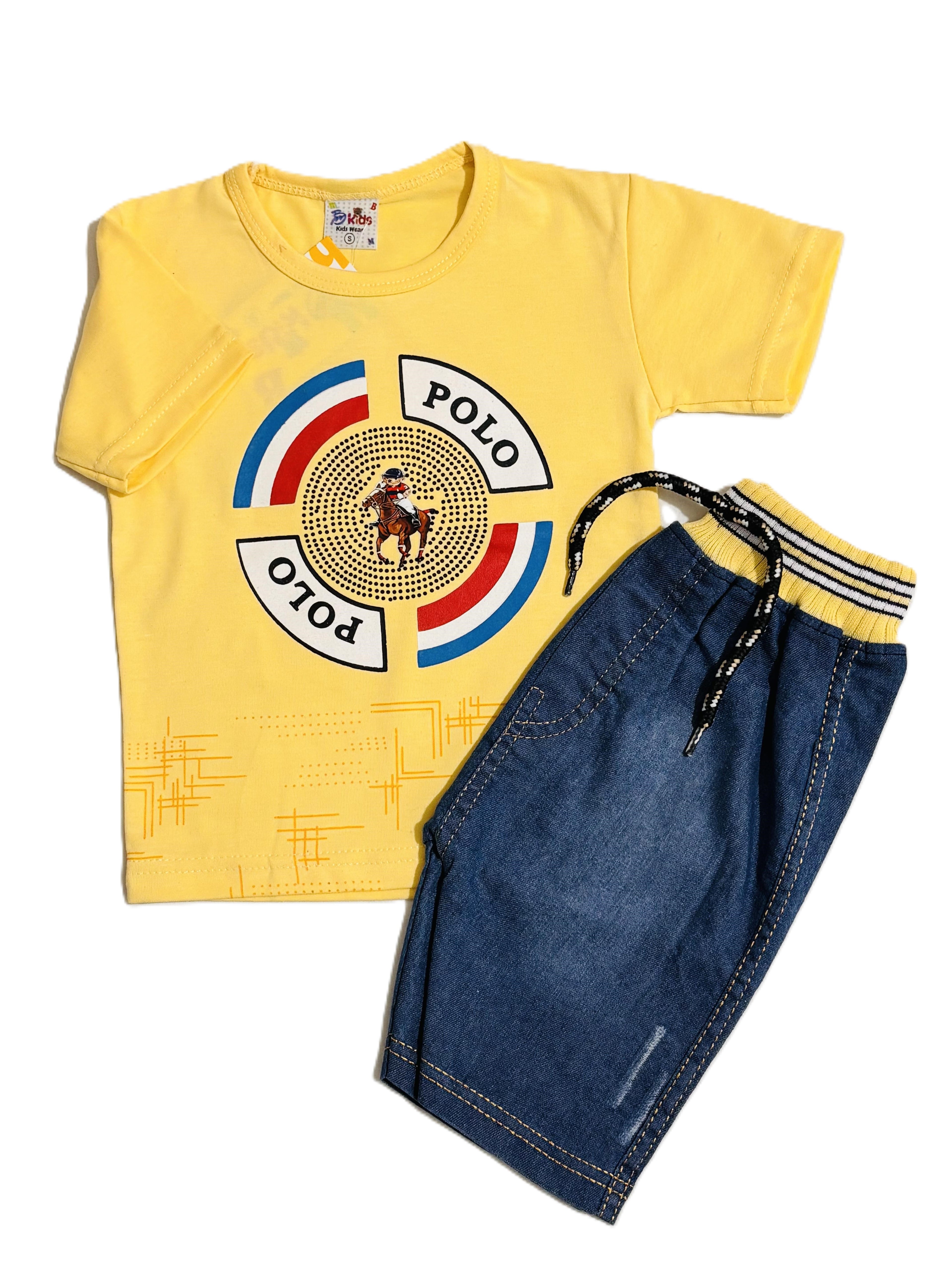 Kids Yellow Shirt with Pant Set – Stylish Outfit