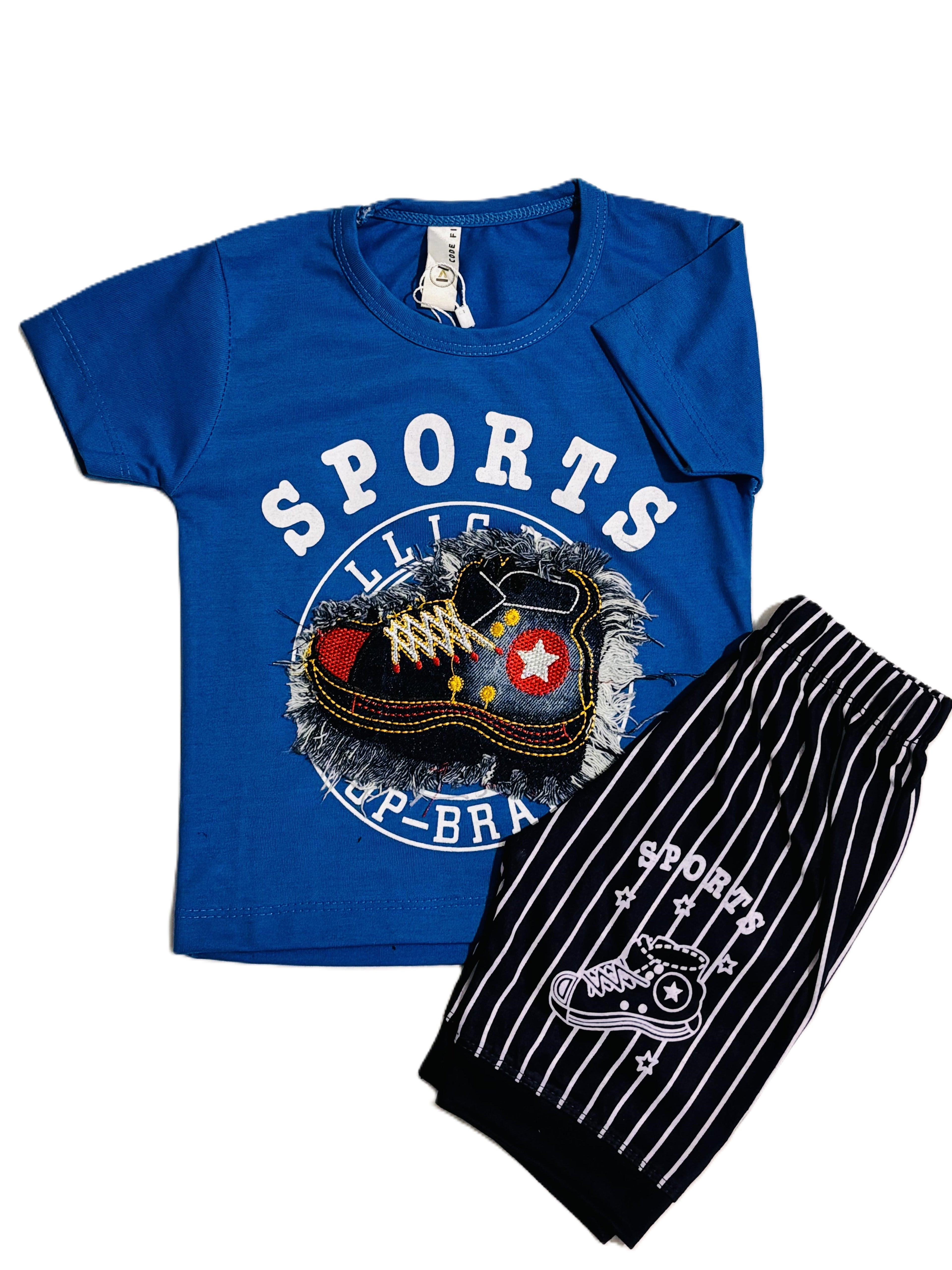 Kids Blue Shirt with Pant Set – Stylish Outfit