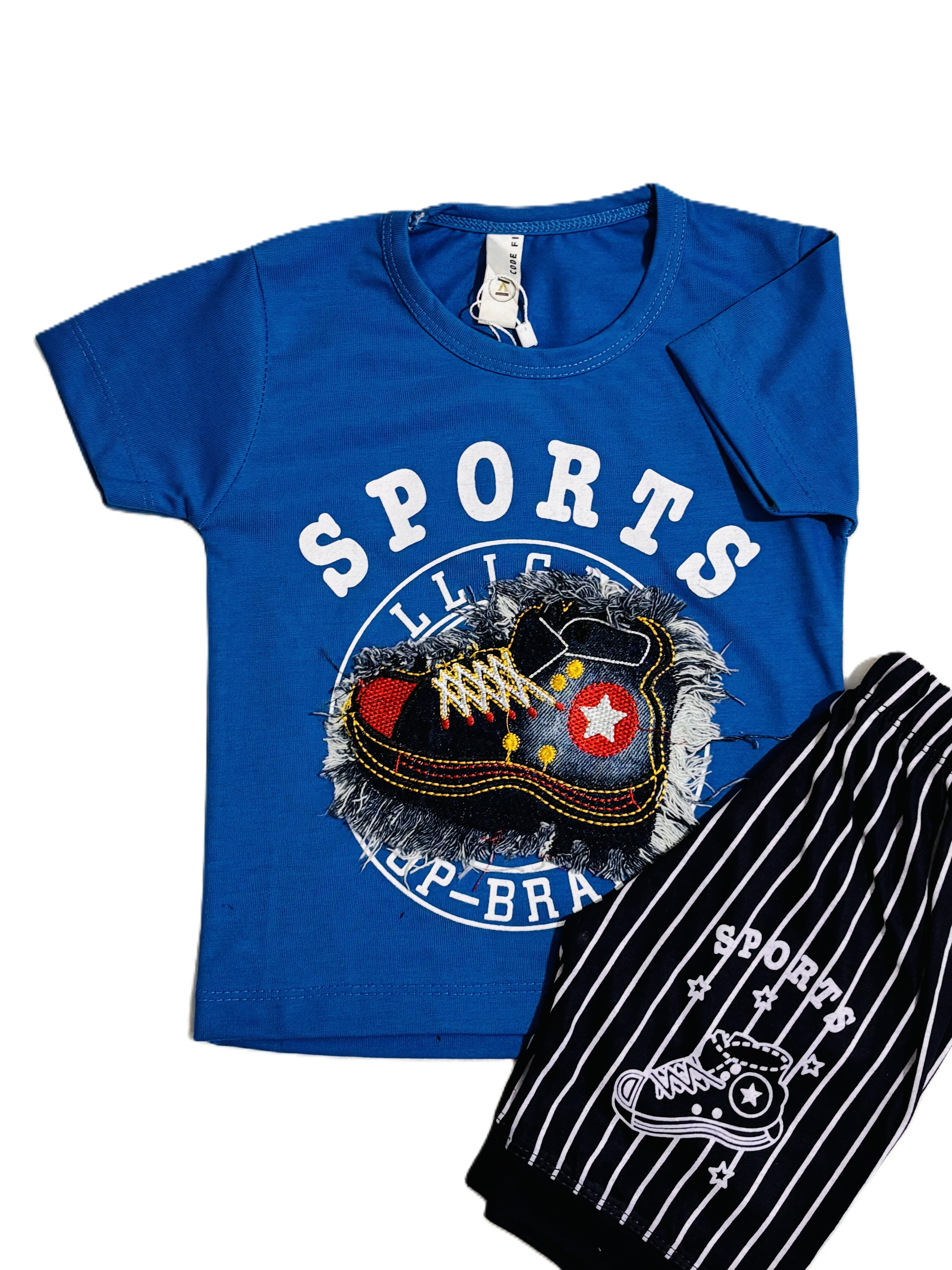 Kids Blue Shirt with Pant Set – Stylish Outfit