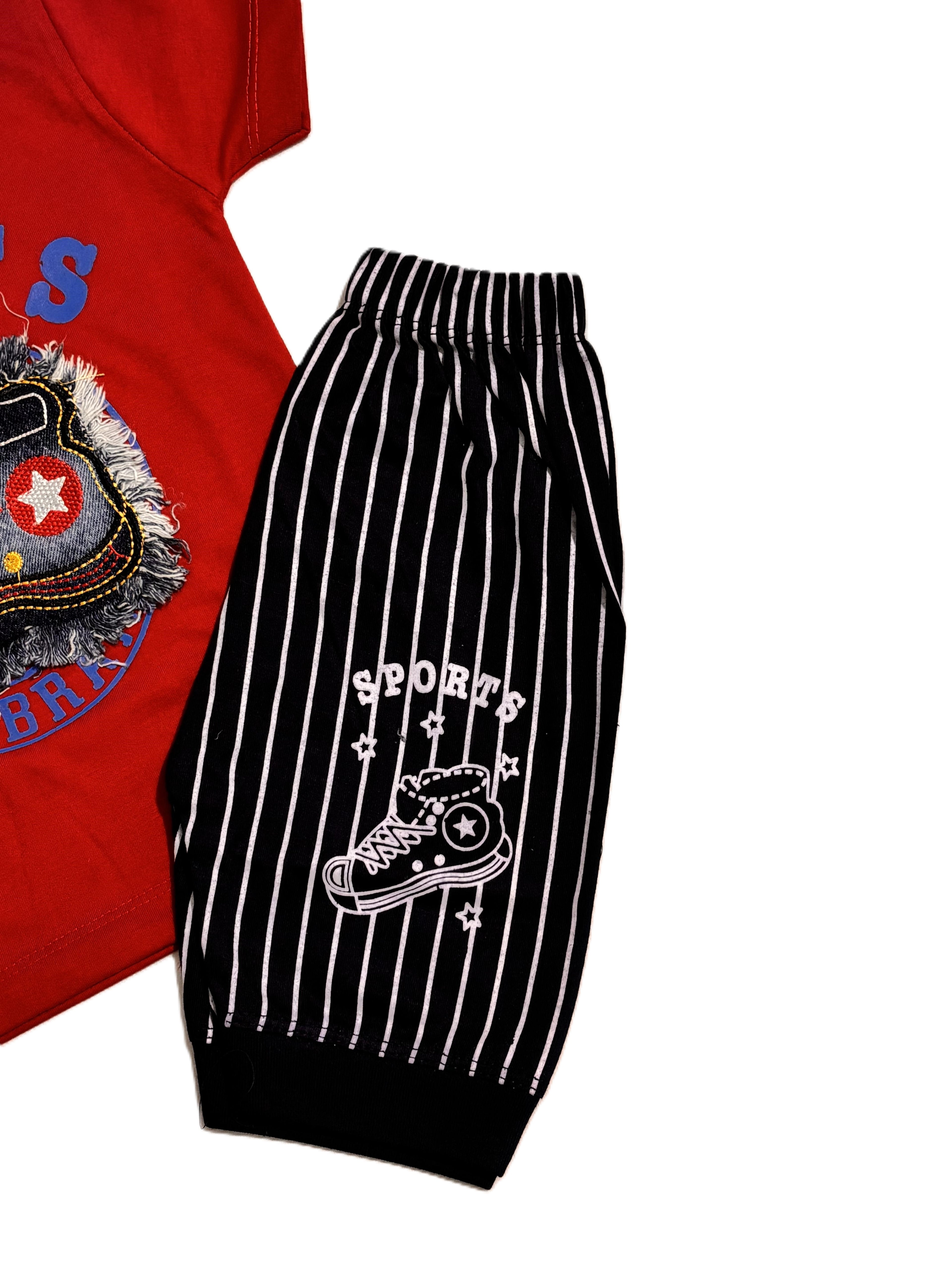 Kids Red sports Shirt with Pant Set – Stylish Outfit