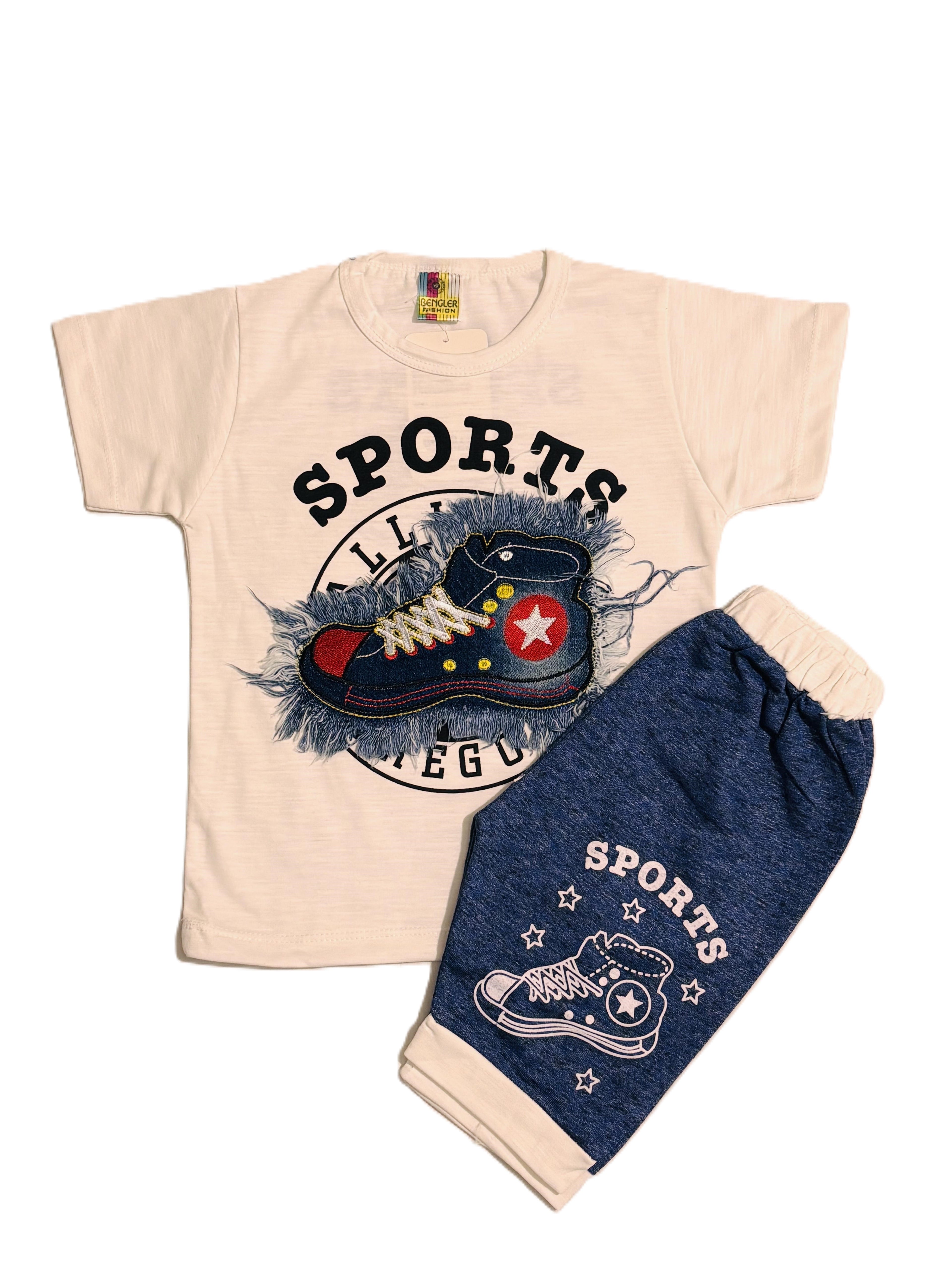 Kids Sports t-Shirt with Pant Set – Stylish Outfit