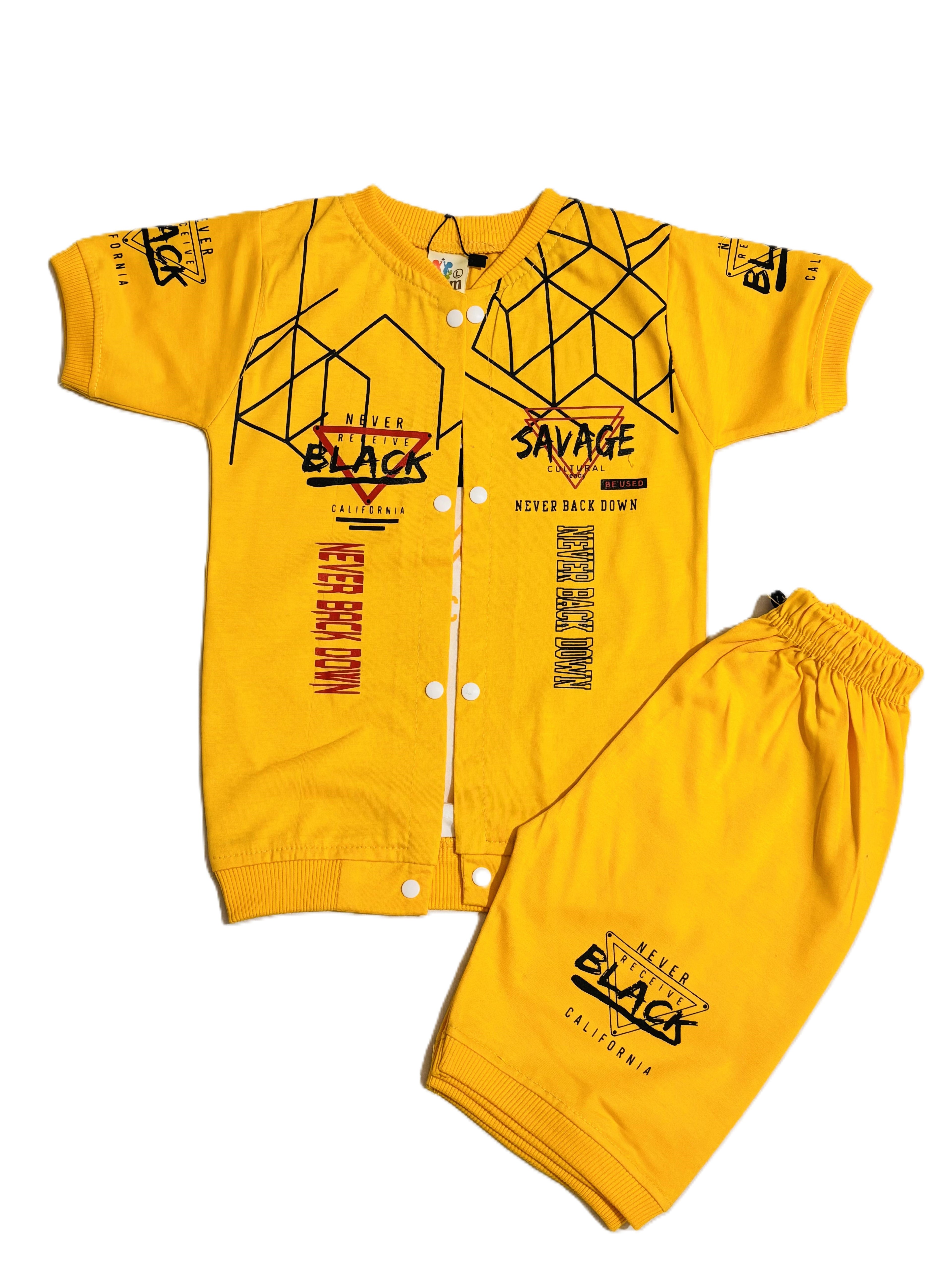 Kids Yellow and white Shirt with Pant Set – Stylish Outfit