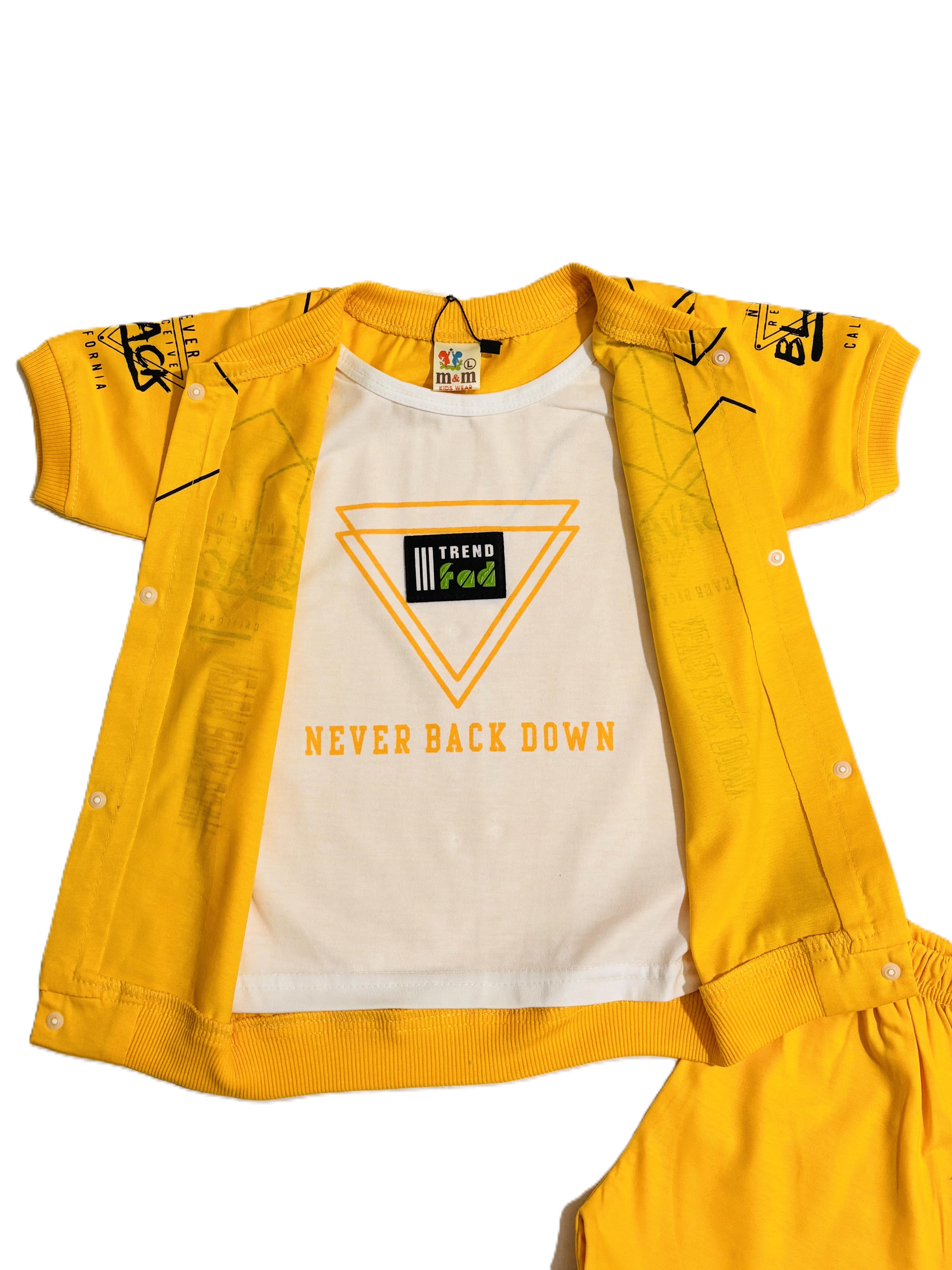 Kids Yellow and white Shirt with Pant Set – Stylish Outfit