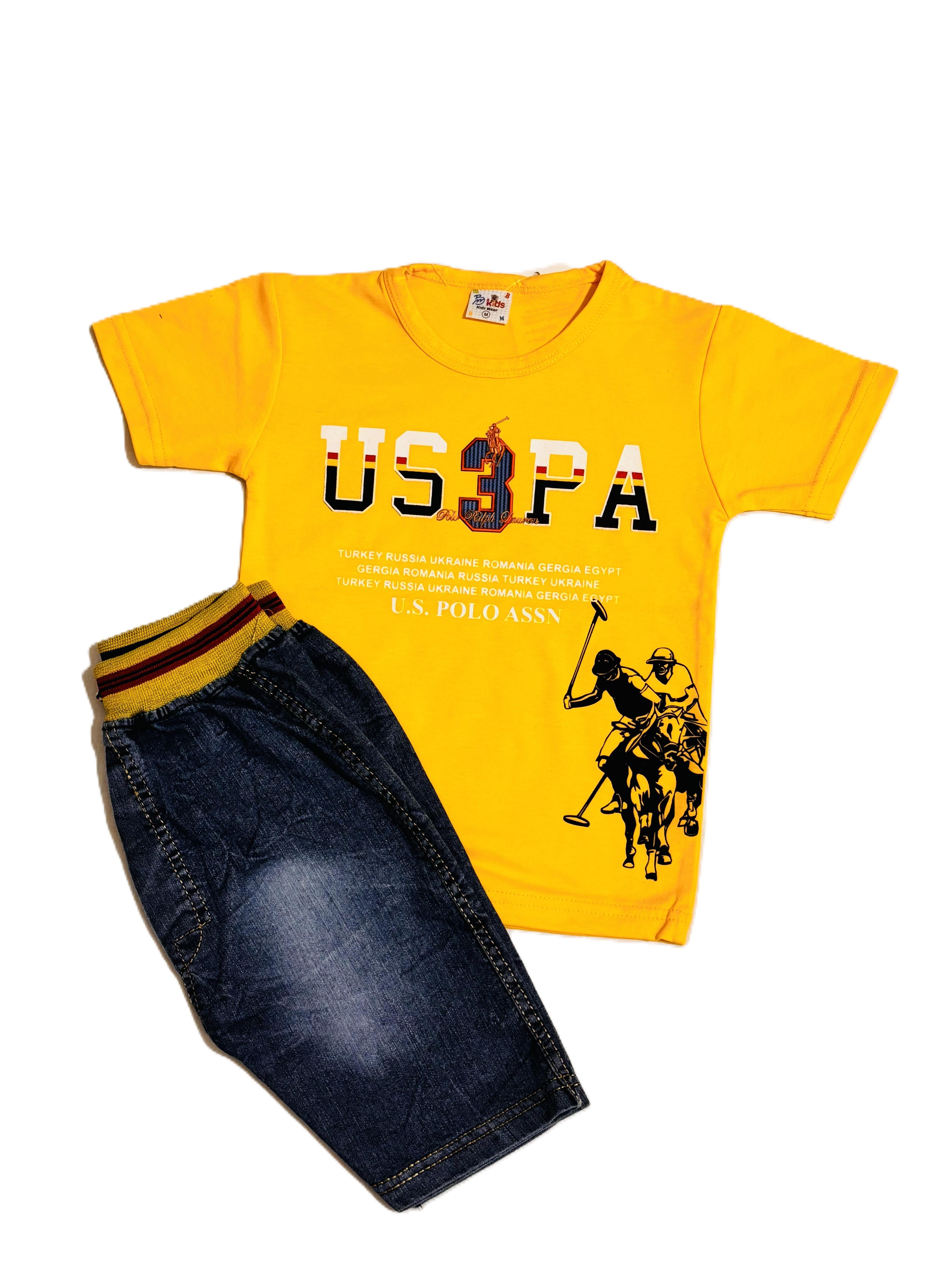 Kids Yellow Shirt with Pant Set – Stylish Outfit