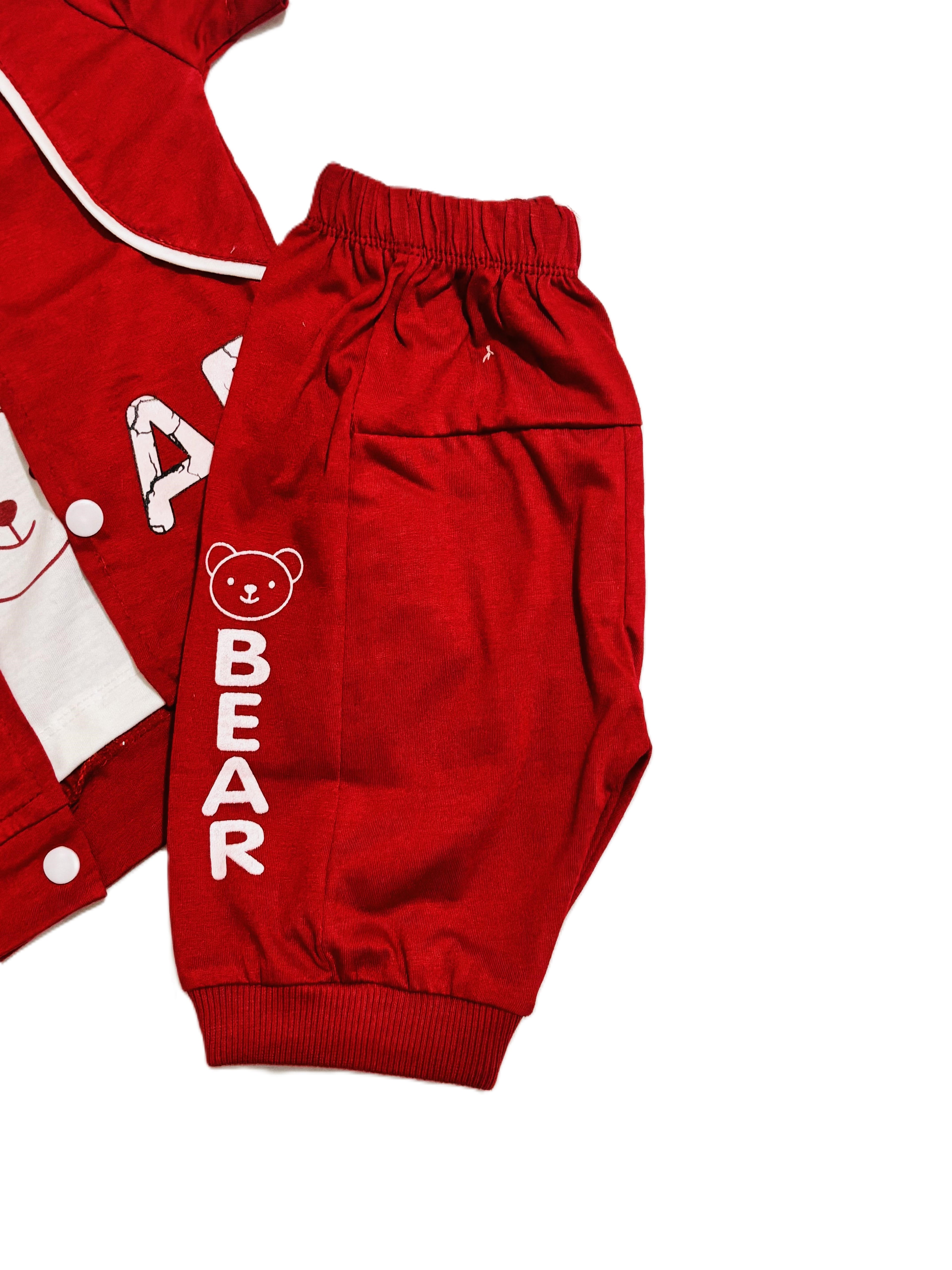 Kids Alphabet PrintRed Shirt with Pant Set – Stylish Outfit