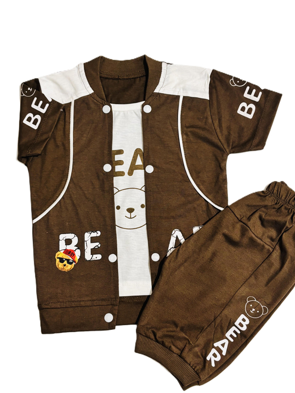 Kids Dark brown shirt with pant, kids summer dress, stylish kids wear.