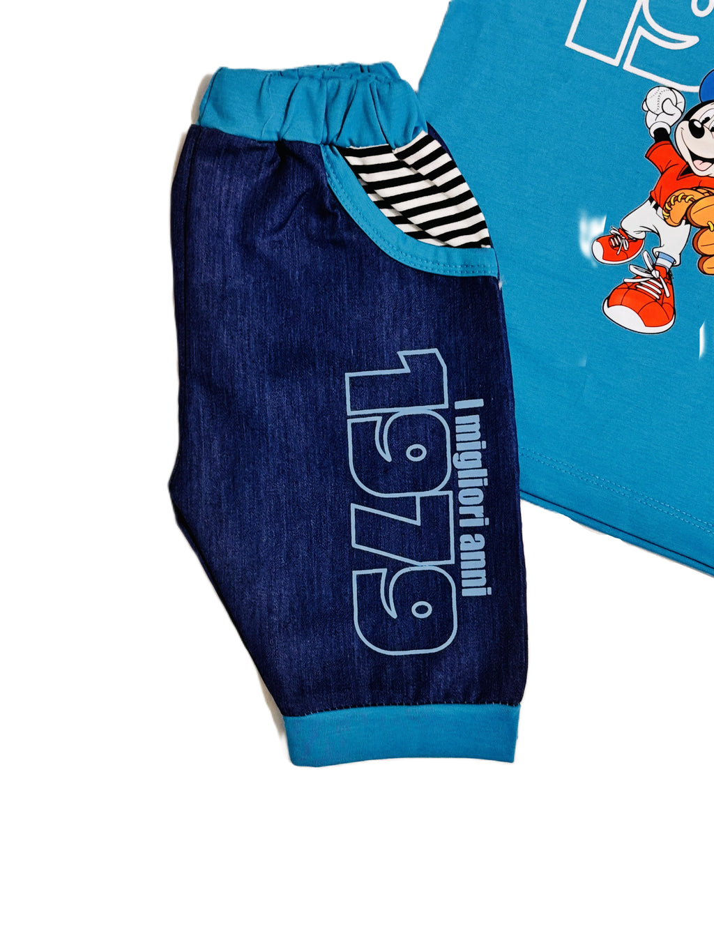 Kids stylish Blue Shirt with Pant Set – Stylish Outfit