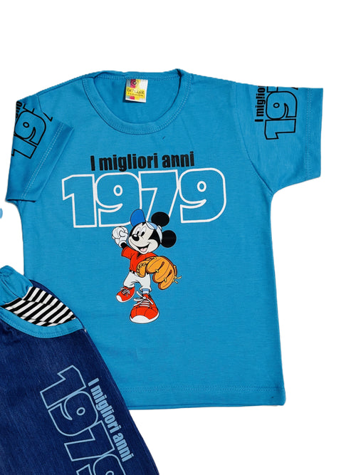 SUMMERS Kids Outfit –  Blue with Shorts