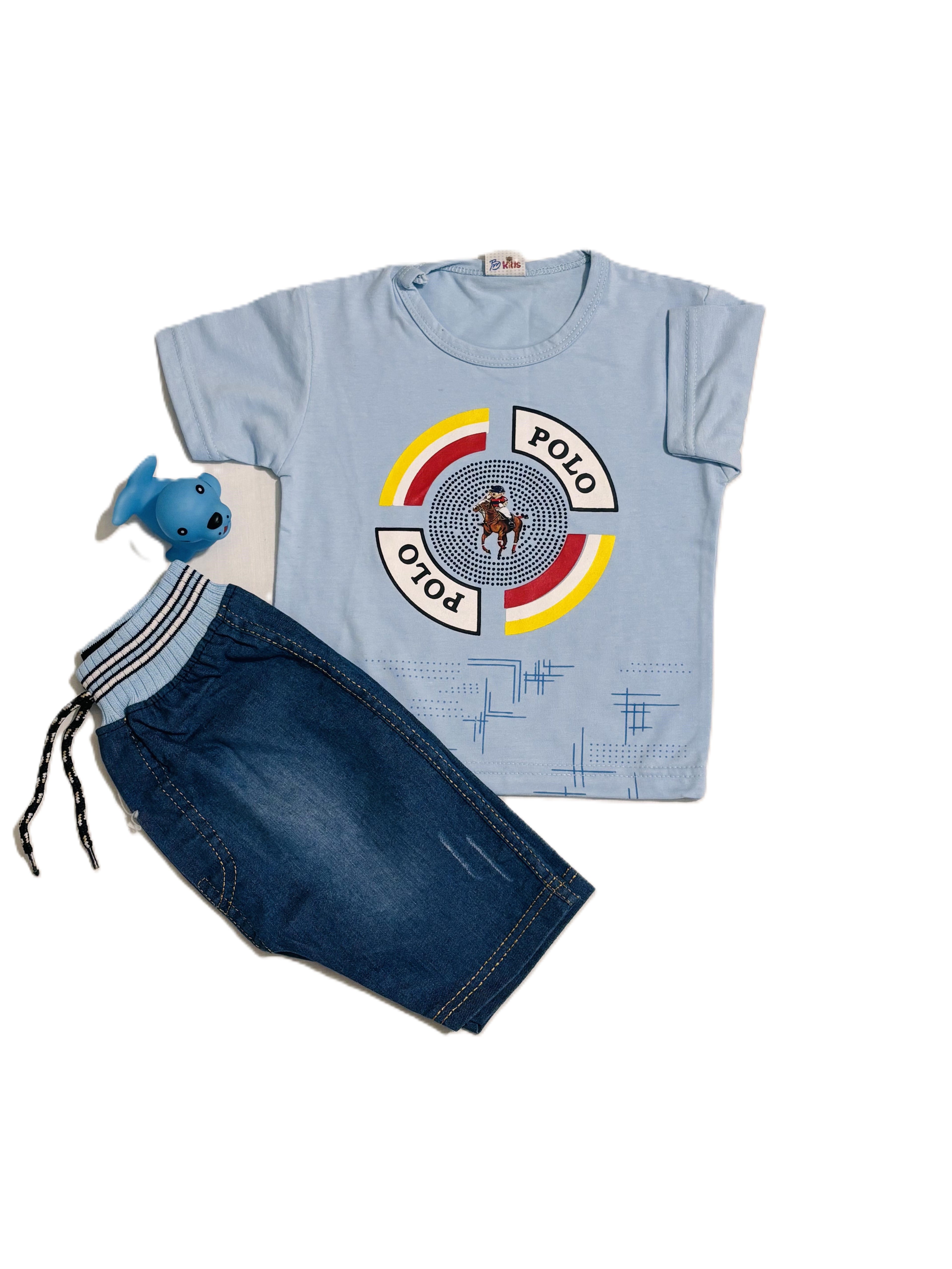 Kids light blue Shirt with Pant Set – Stylish Outfit