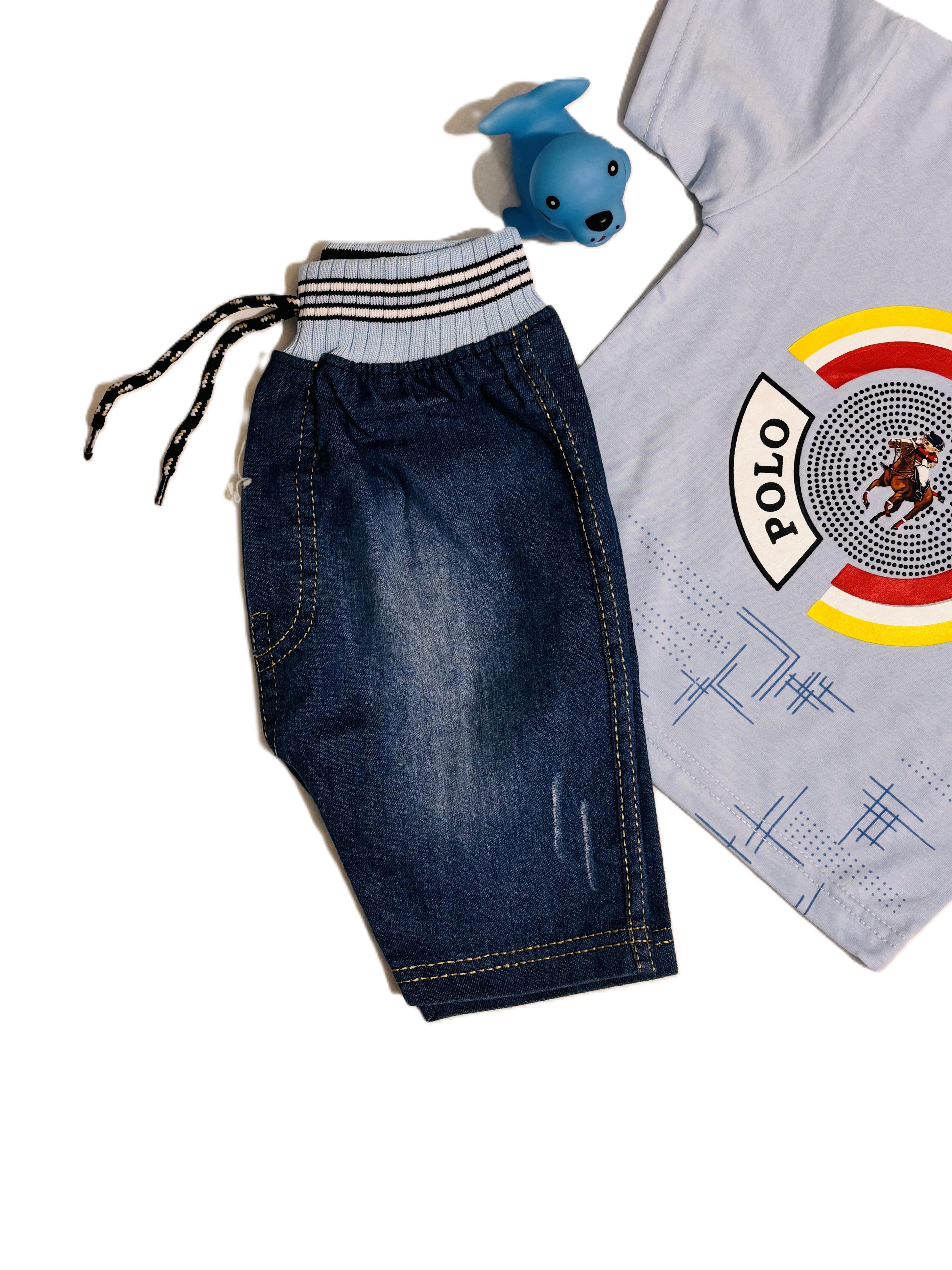 Kids light blue Shirt with Pant Set – Stylish Outfit