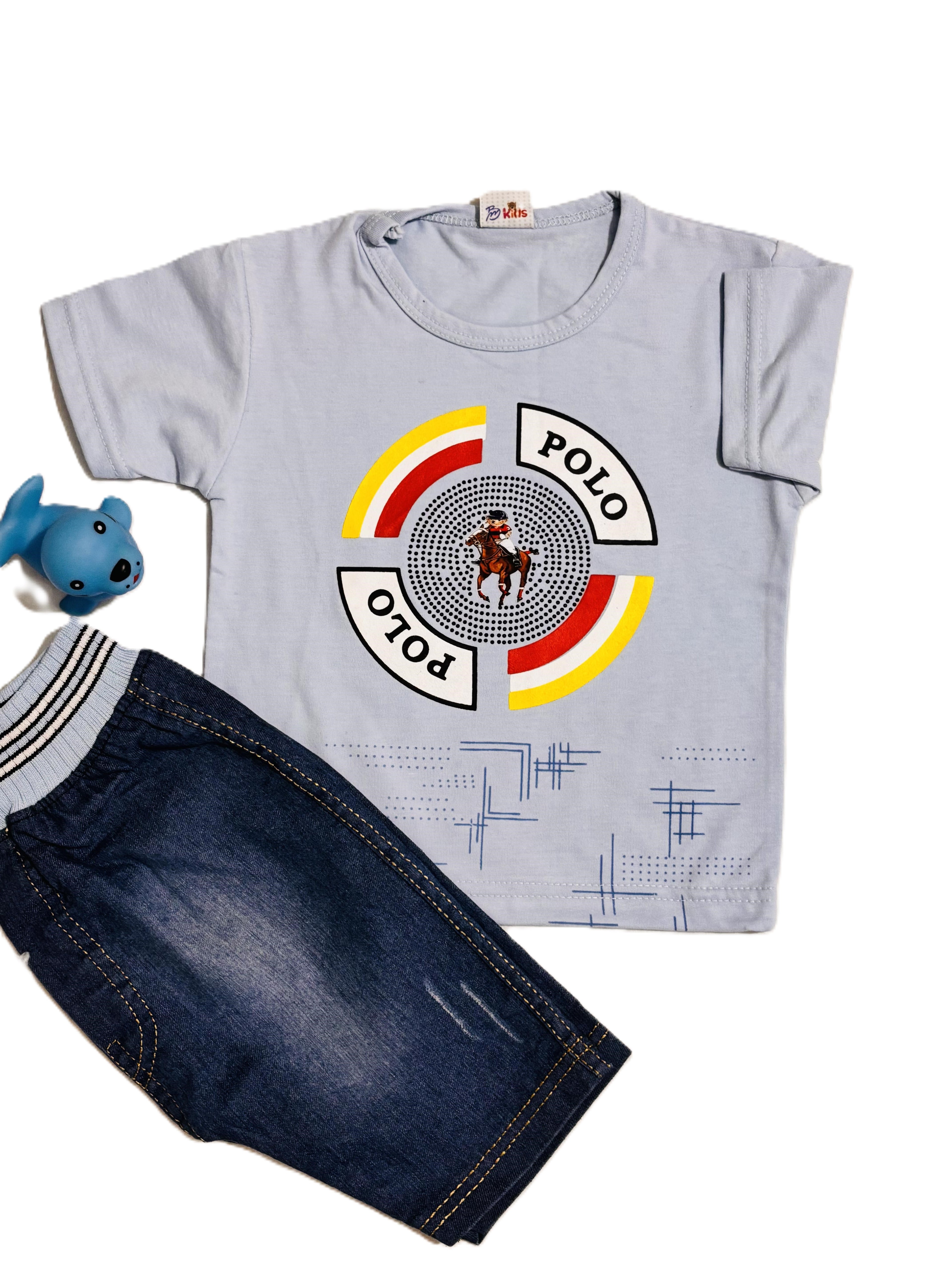 Kids light blue Shirt with Pant Set – Stylish Outfit