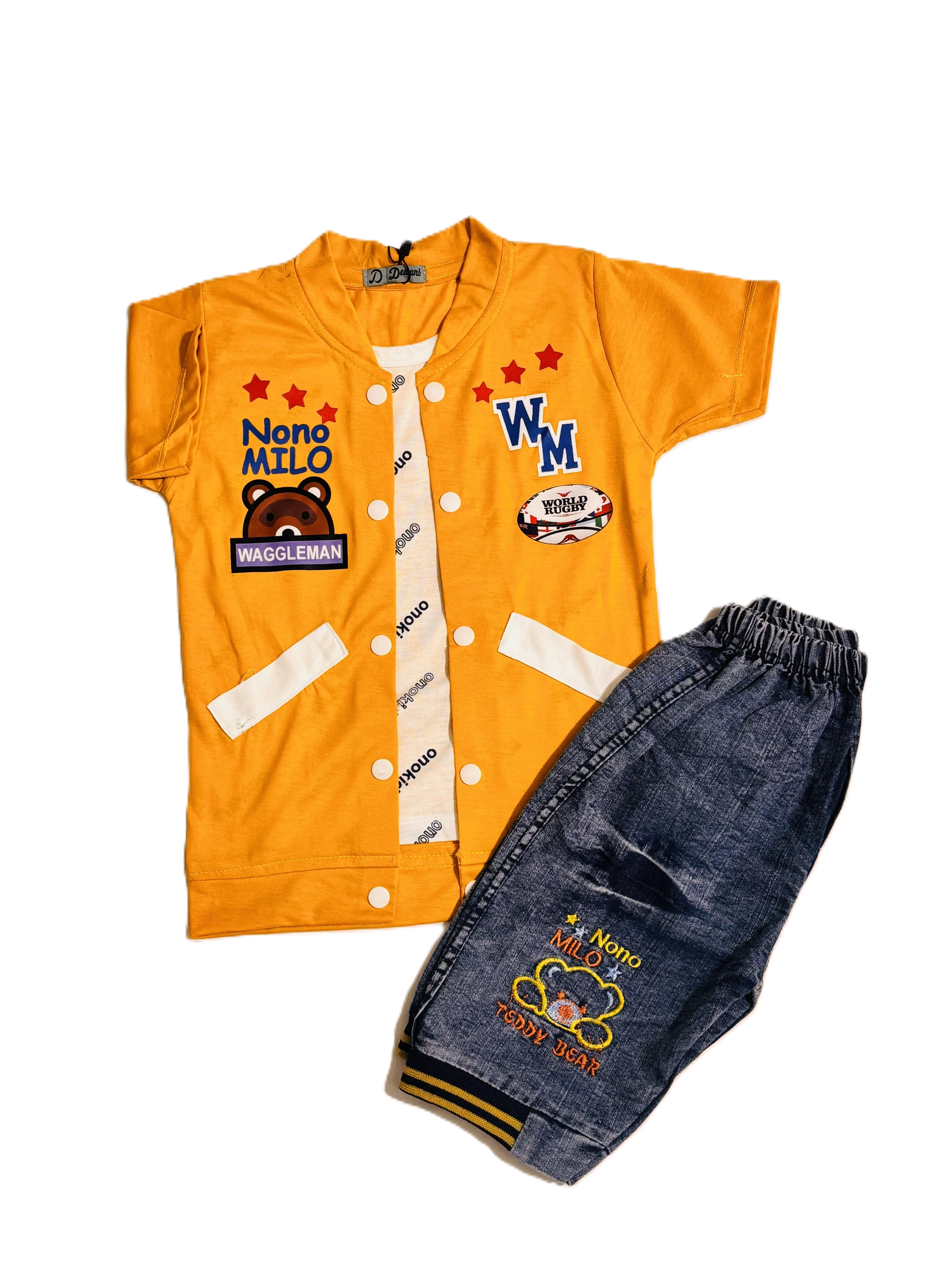kids boy outfit, kids Yellow shirt, kids summer dress, stylish kids wear